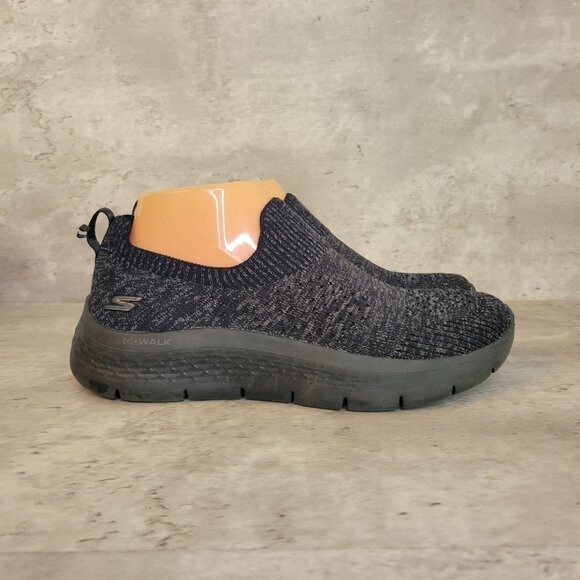 Skechers Black Knit Slip-On Sneakers - Picture 3 of 14